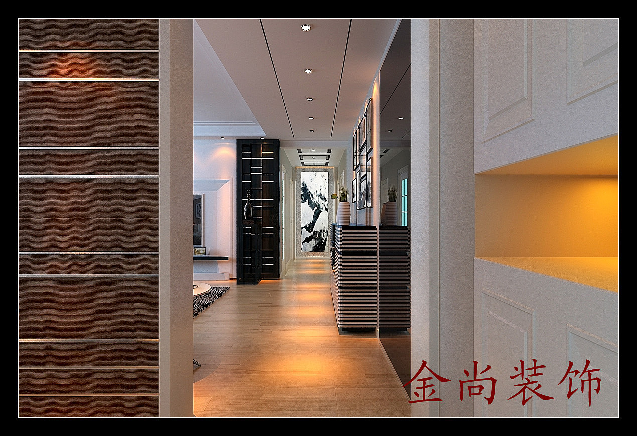 该作品是盛景家园139平的户型方案，风格以现代为主
