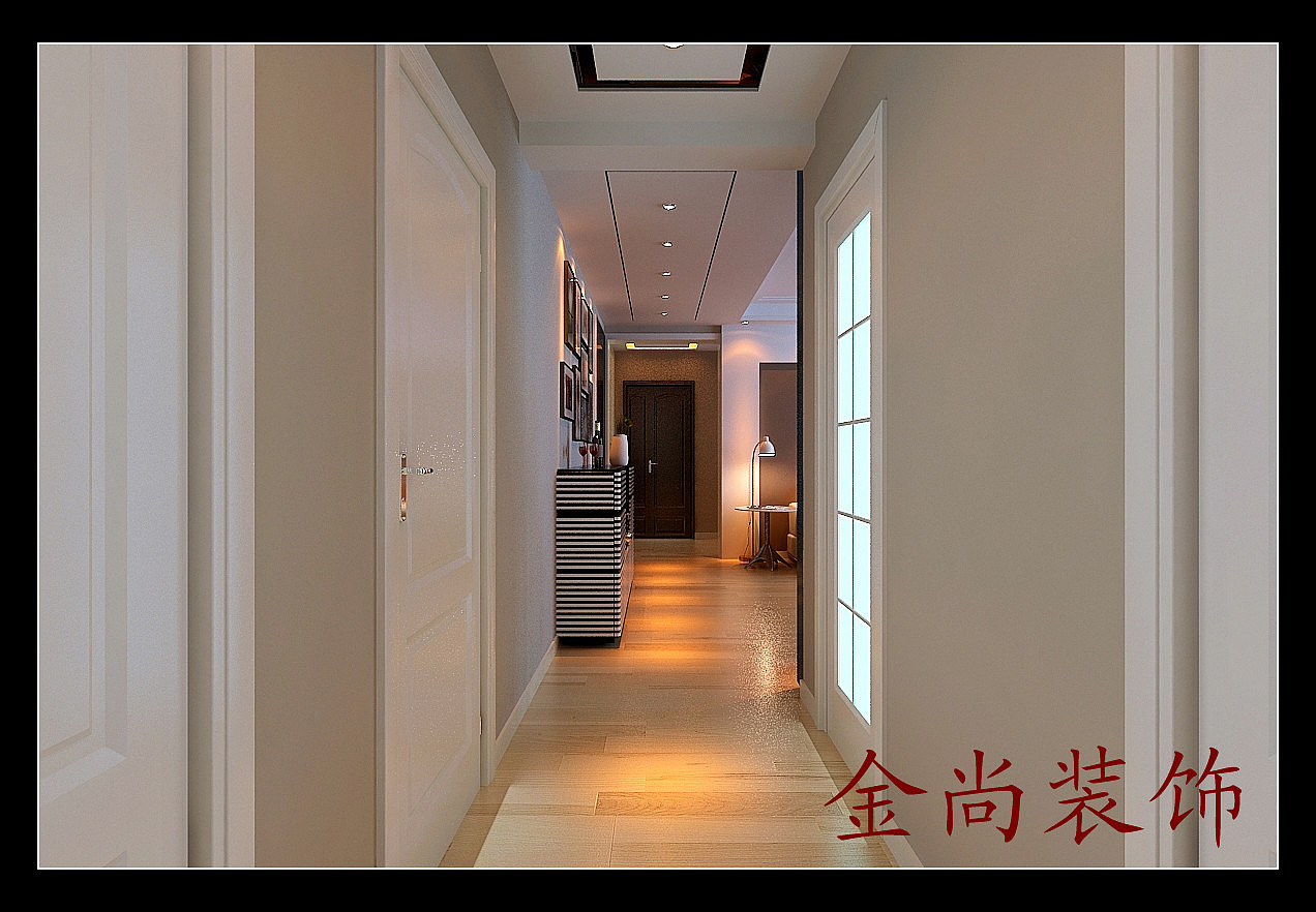 该作品是盛景家园139平的户型方案，风格以现代为主