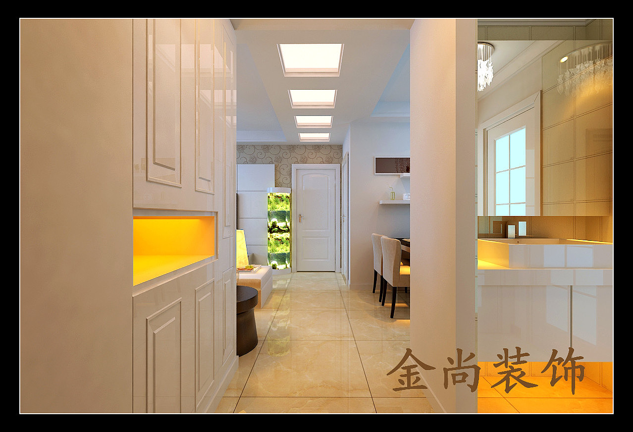 设计理念：该作品是雅园两室两厅两卫的户型，业主是一