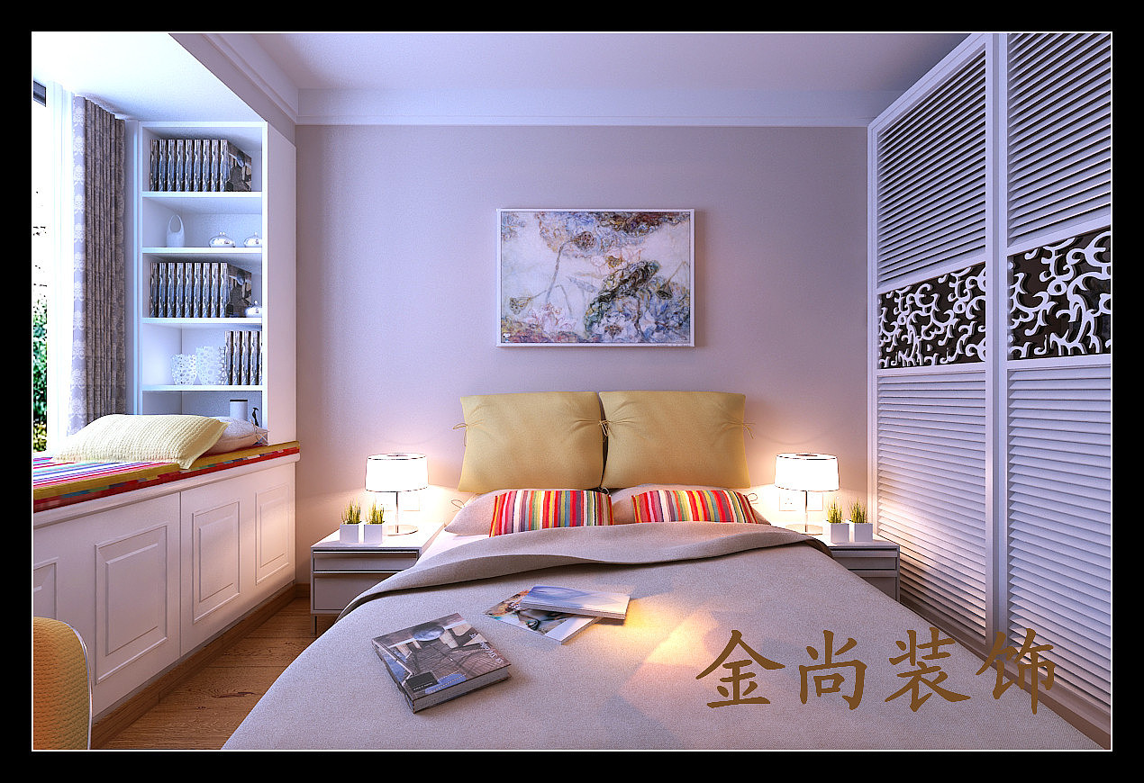 设计理念：该作品是雅园两室两厅两卫的户型，业主是一