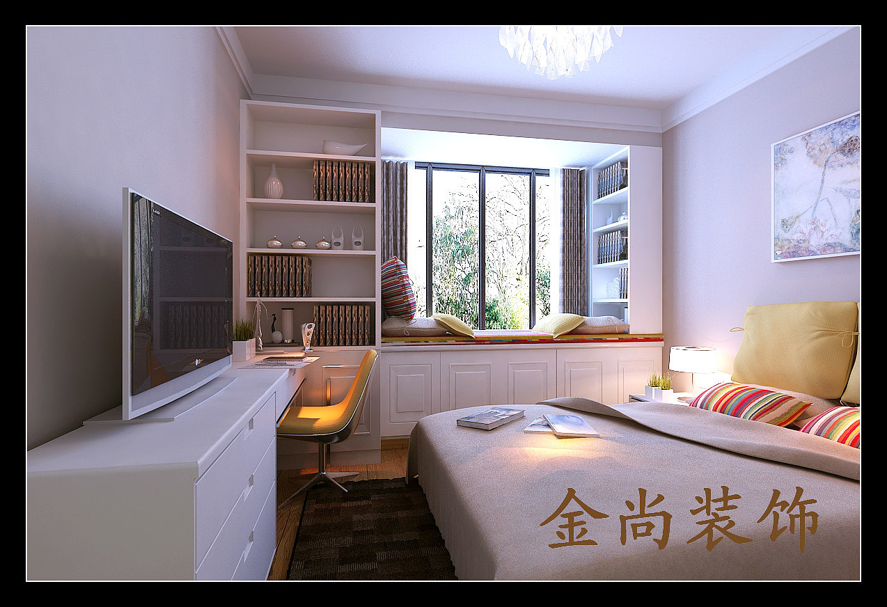 设计理念：该作品是雅园两室两厅两卫的户型，业主是一