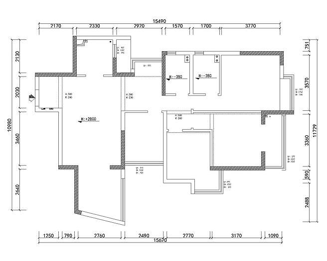 本案采用简欧风格。本方案平面改动不多，一是对过道的
