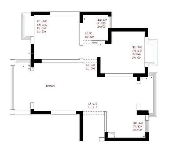 本案采用现代简约风格，90平方面积不是很大，入户门