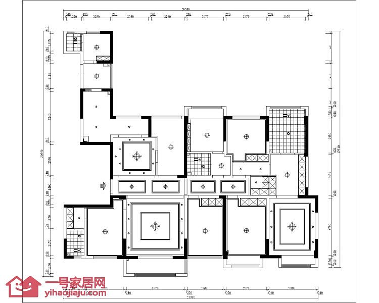 本案以欧式风格为主题，在设计上追求空间变化的连续性