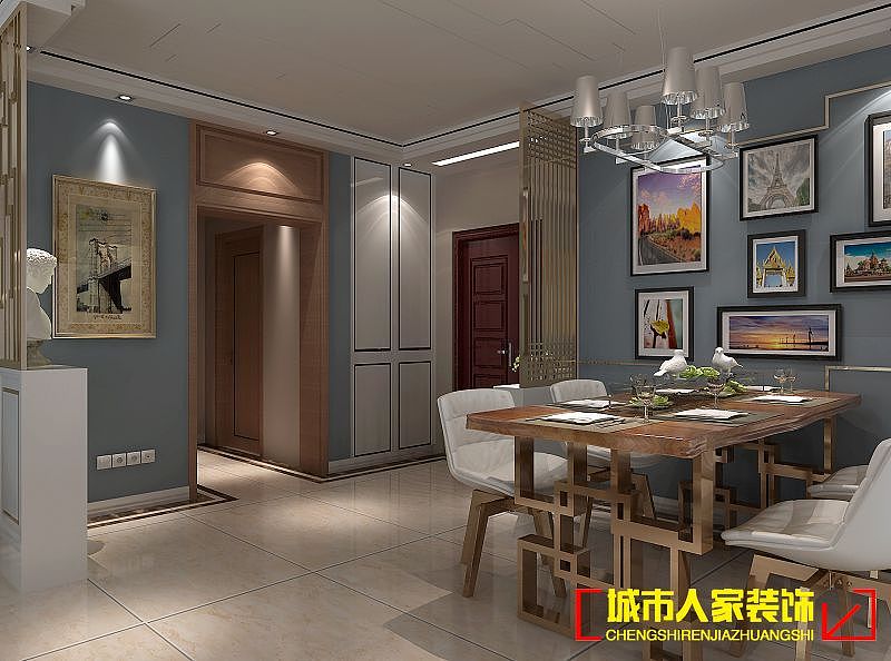 设计说明：港式与现代风格混搭 本案例是38岁左右的