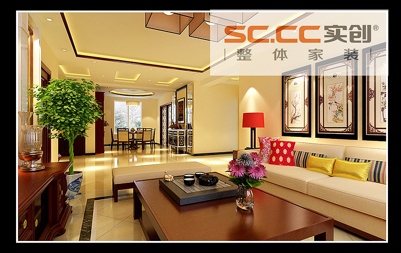 此户型以中式风格为主题，结合客户自身的需求与习惯，