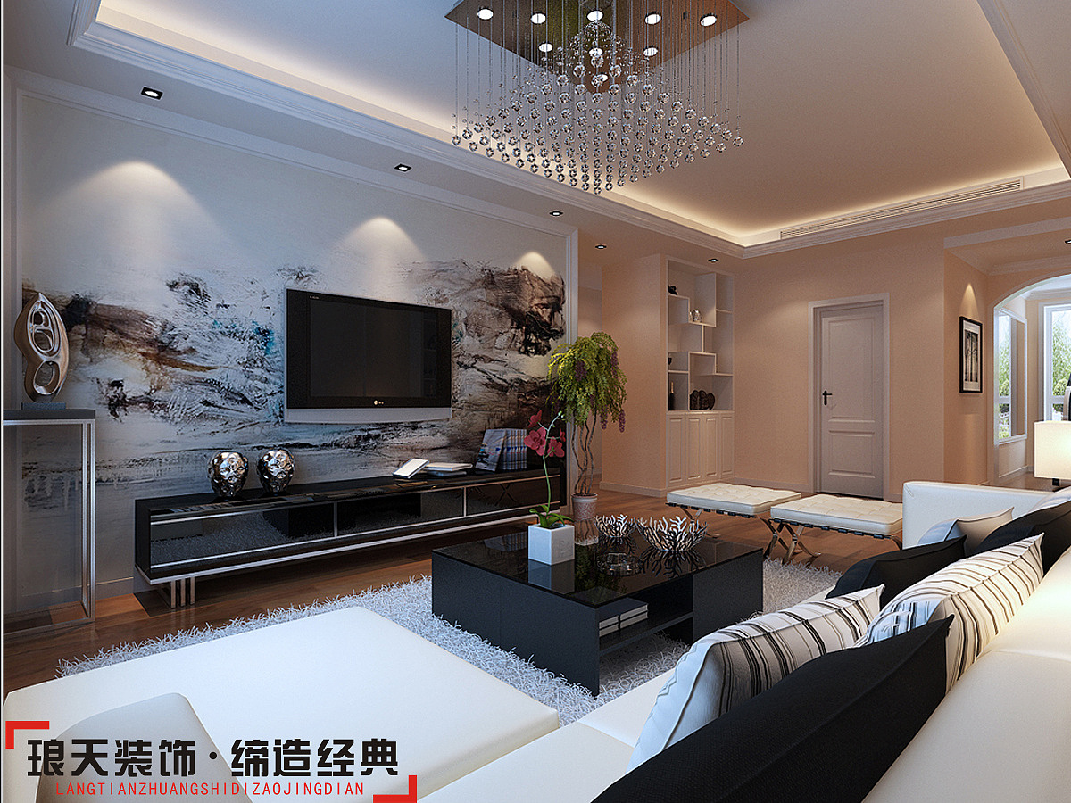 本案的设计效果是简约风格。迎合业主对家具的实用性，