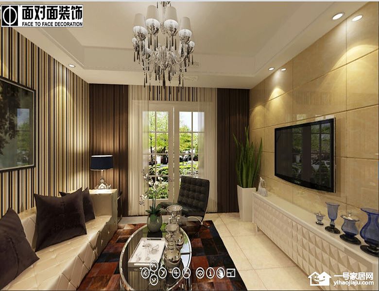 此户型为三室两厅两卫，户型的优点南北通风，两个房间