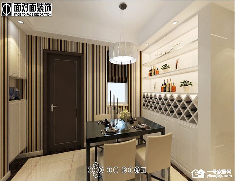 此户型为三室两厅两卫，户型的优点南北通风，两个房间