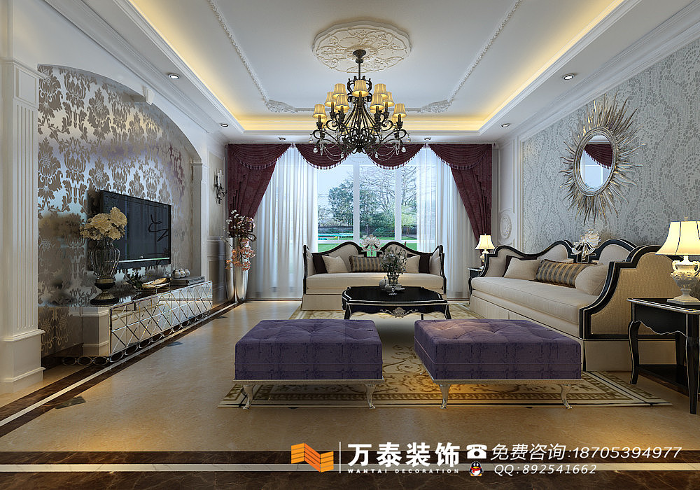    本案例是简欧风格装修设计案例，大包13万，这