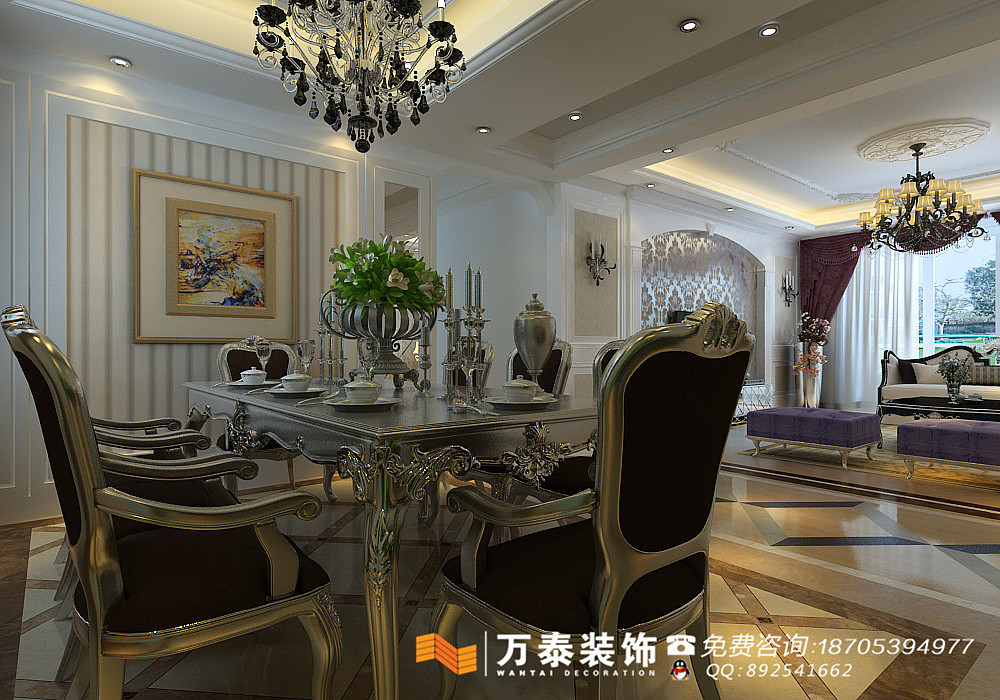    本案例是简欧风格装修设计案例，大包13万，这