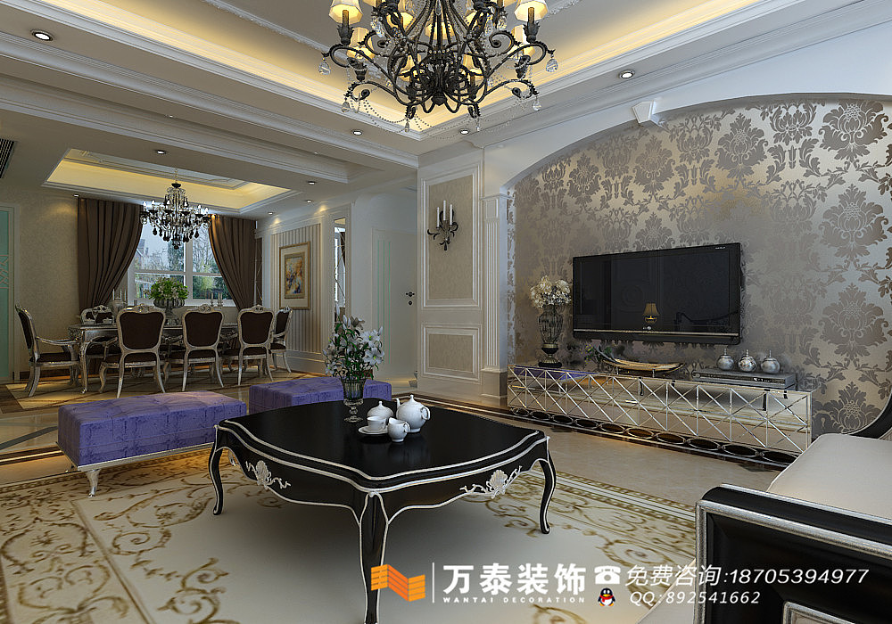    本案例是简欧风格装修设计案例，大包13万，这