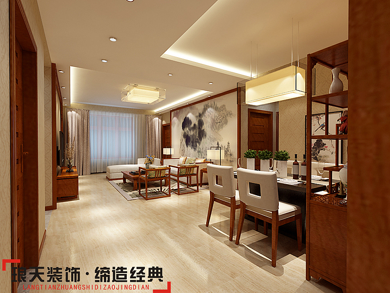 本案用简中来落笔设计这套生活空间，并结合地域文化及