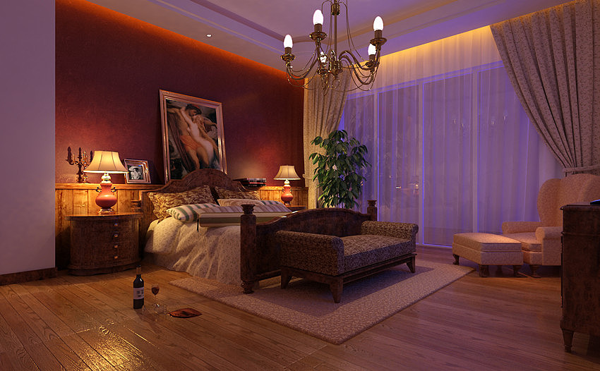 欧式风格强调以华丽的装饰、浓烈的色彩、精美的造型达