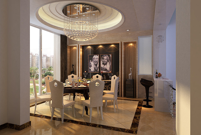 欧式风格强调以华丽的装饰、浓烈的色彩、精美的造型达