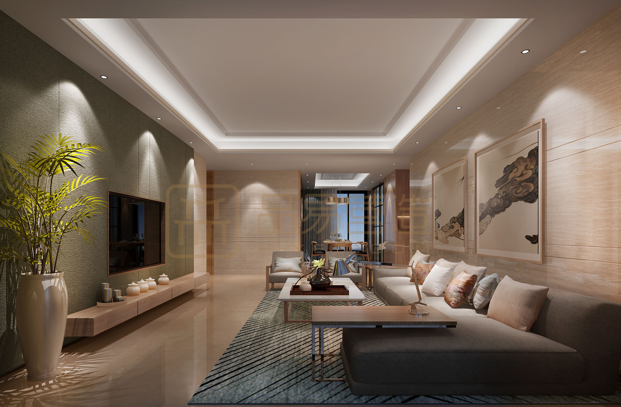 品易装修--莲花新城装饰案例本案采用简约欧式风格，