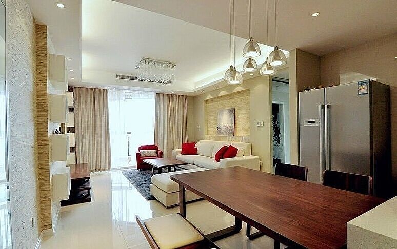 本案例示意为现代简约风格。整体设计摒弃了复杂造型的