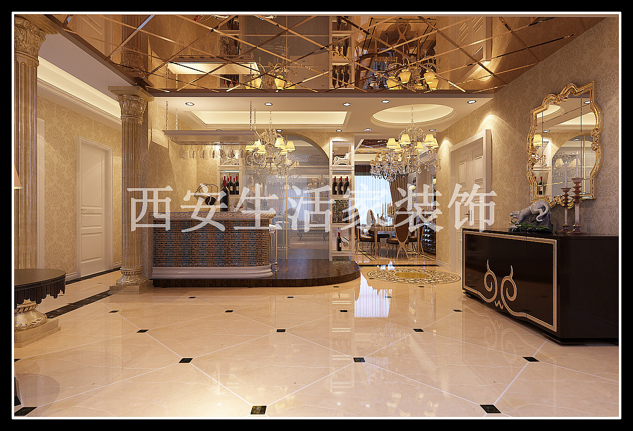西安生活家装饰金地湖城大境案例，咨询热线：029-