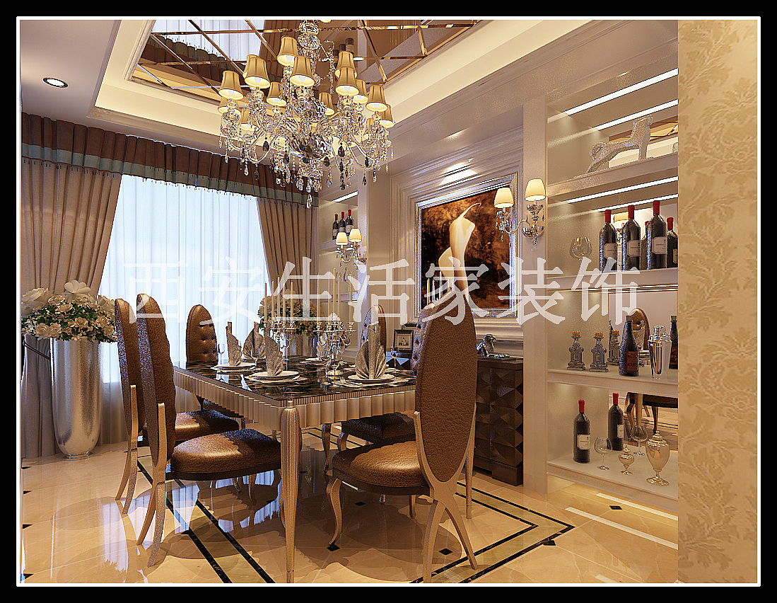 西安生活家装饰金地湖城大境案例，咨询热线：029-