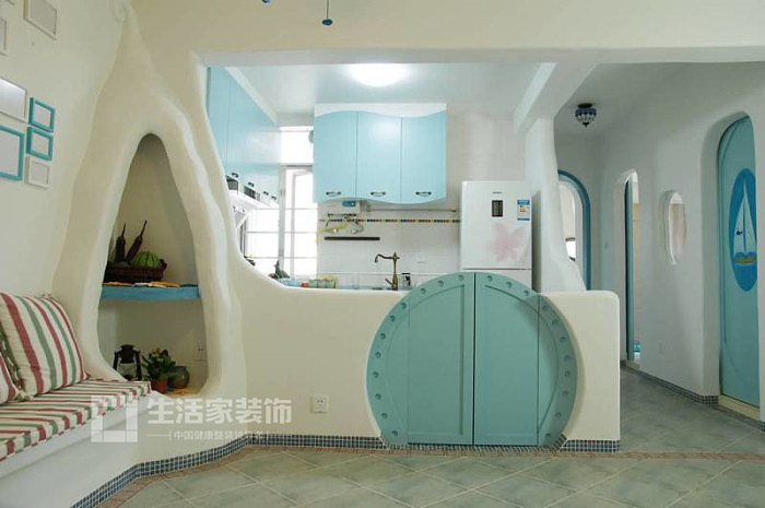 面积：90 地中海风格 整体装修 全包装修 造价：