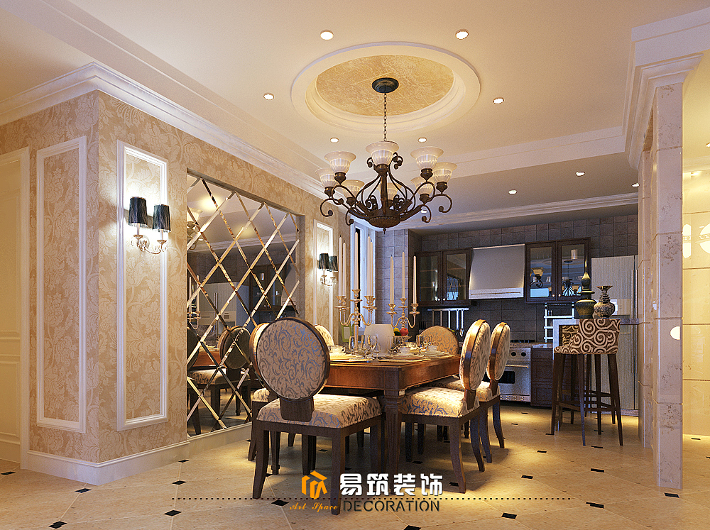易筑装饰  御景东方住宅  客厅、餐厅