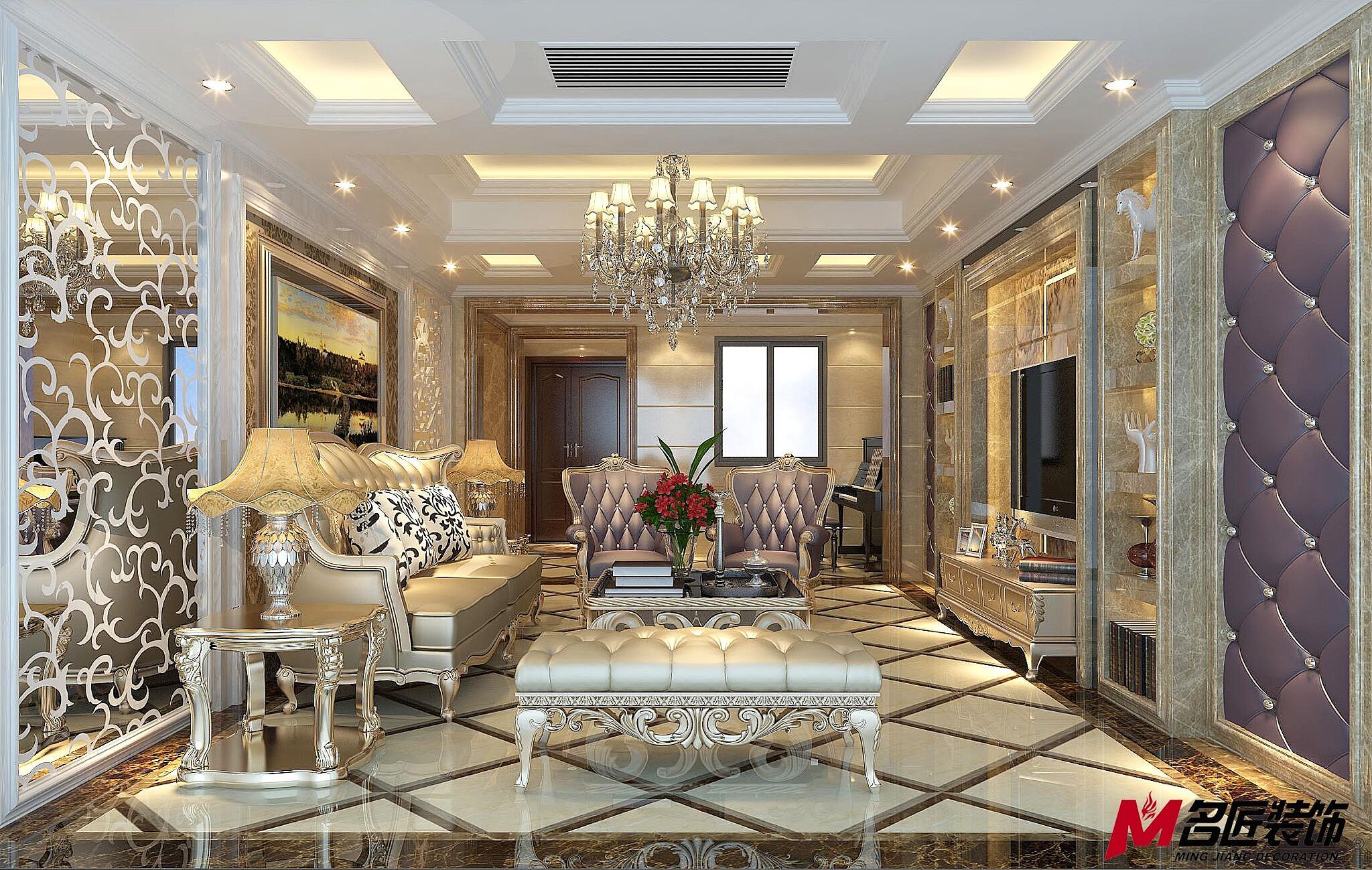 小区名称：海亮蓝郡别墅房屋面积：500设计师：张乐