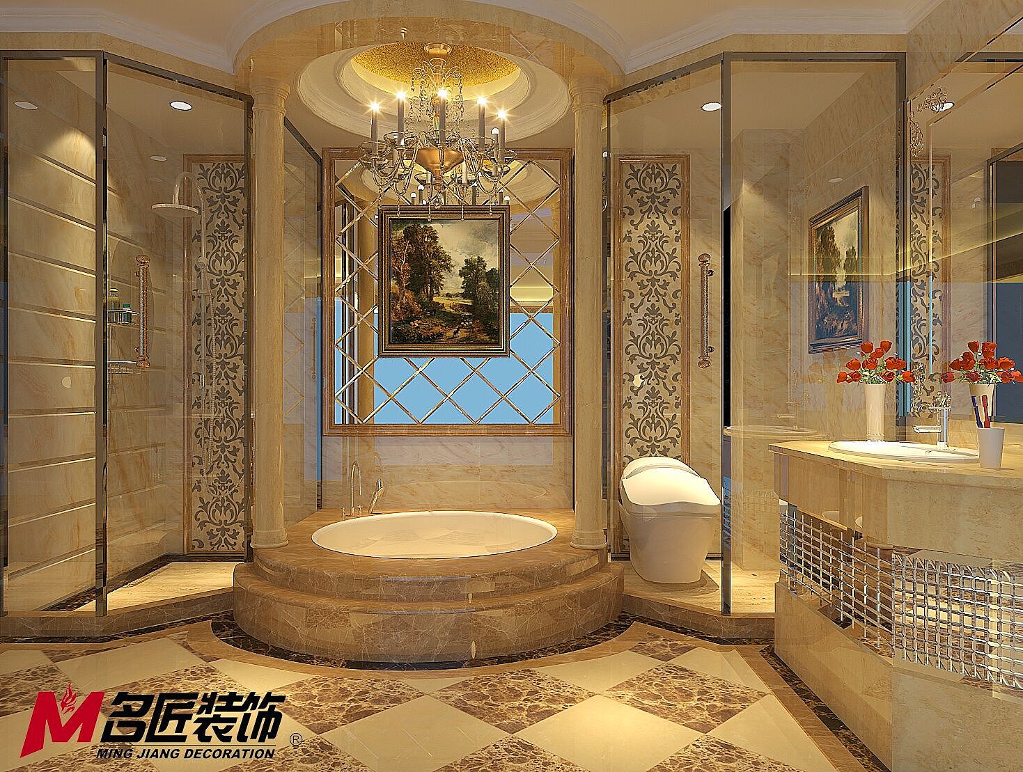 小区名称：海亮蓝郡别墅房屋面积：500设计师：张乐