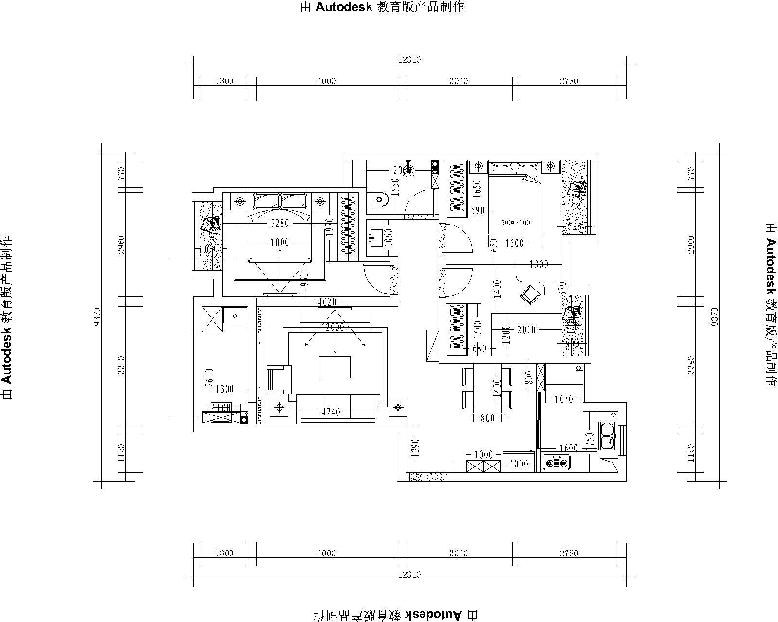 该案例的现代简约风格在家具配置上，白亮光系列家具，