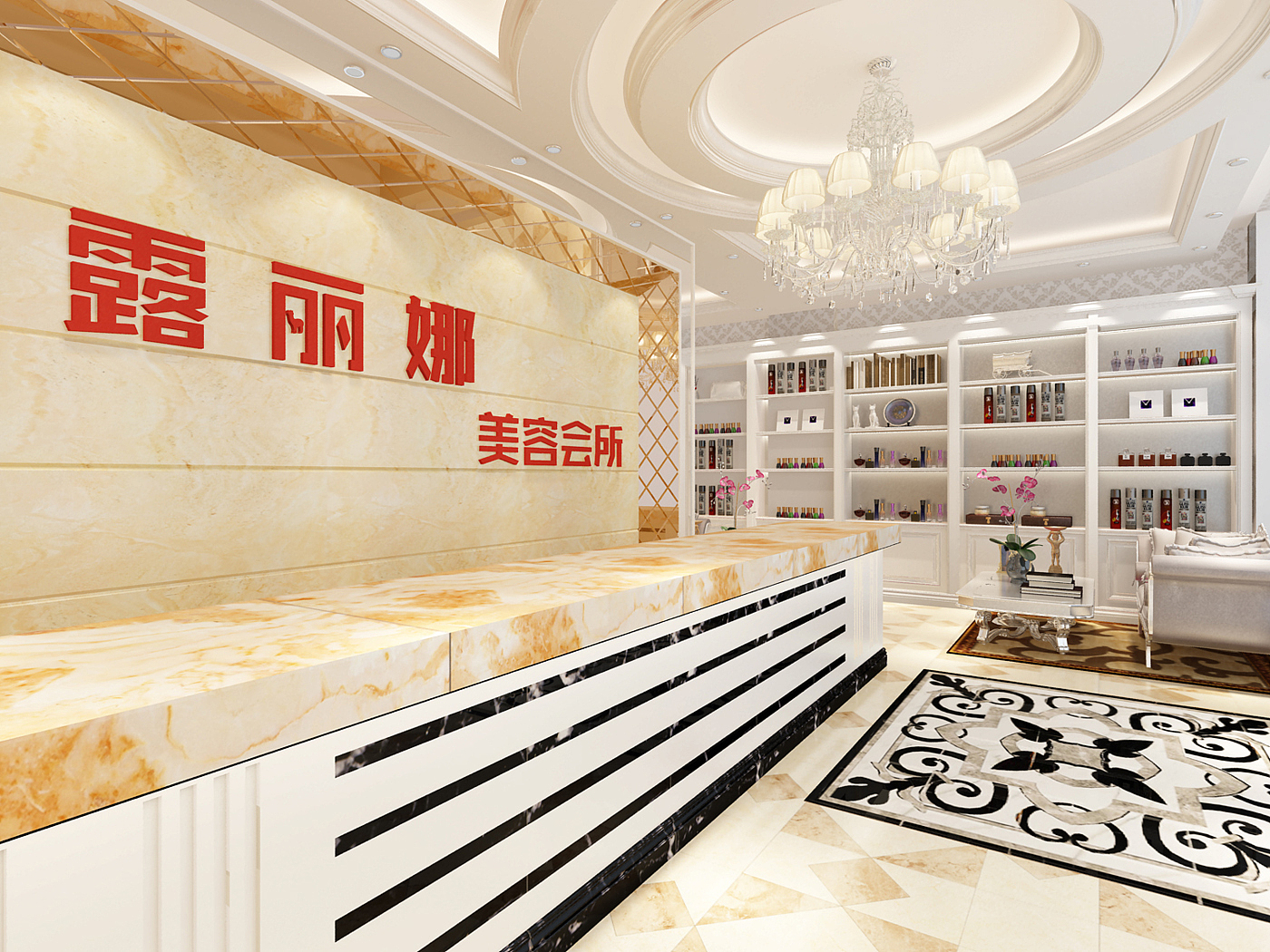 老板是个女强人，这只是其中一家店，刚开始设计的时候