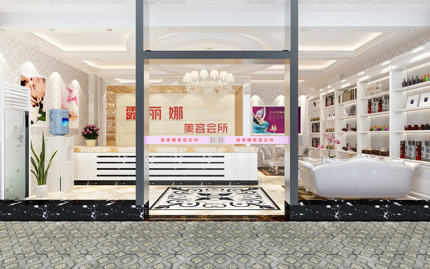 老板是个女强人，这只是其中一家店，刚开始设计的时候