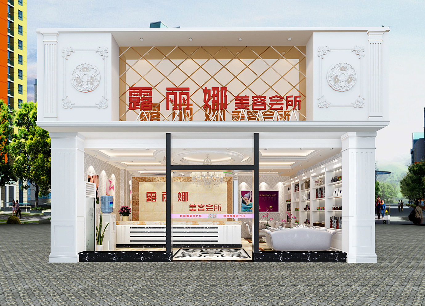 老板是个女强人，这只是其中一家店，刚开始设计的时候