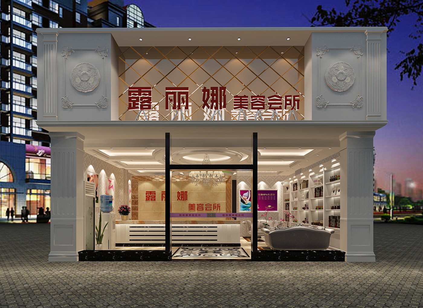 老板是个女强人，这只是其中一家店，刚开始设计的时候