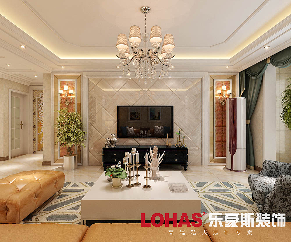 奥北公元154㎡三室两厅后现代装修效果图