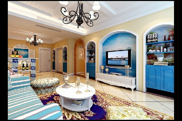 【宝蓝空间设计】金地华公馆地中海风格案例