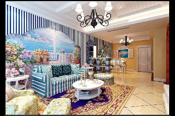 【宝蓝空间设计】金地华公馆地中海风格案例