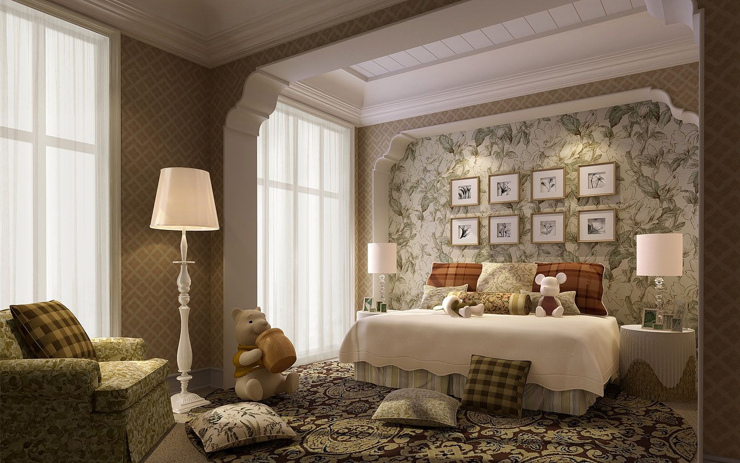 地中海风格样板间，整体半包，合同价43000