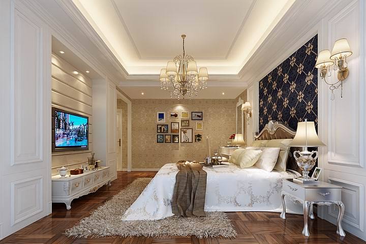 欧式风格，轻装修重装饰型的，靠后期软装搭配完工效果