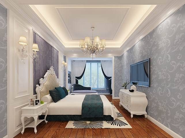 混搭型的风格，客厅是现代元素的新中式风格，欧式有不