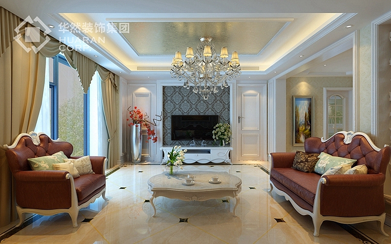 半岛一号别墅案例 225平米 欧式风格 华然装饰