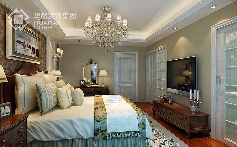 半岛一号别墅案例 225平米 欧式风格 华然装饰