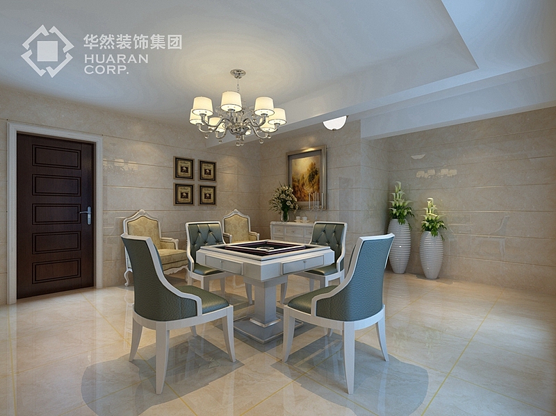 半岛一号别墅案例 225平米 欧式风格 华然装饰