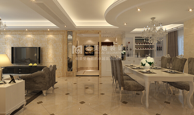 简欧家居风格从整体到局部、从空间到室内陈设塑造，都