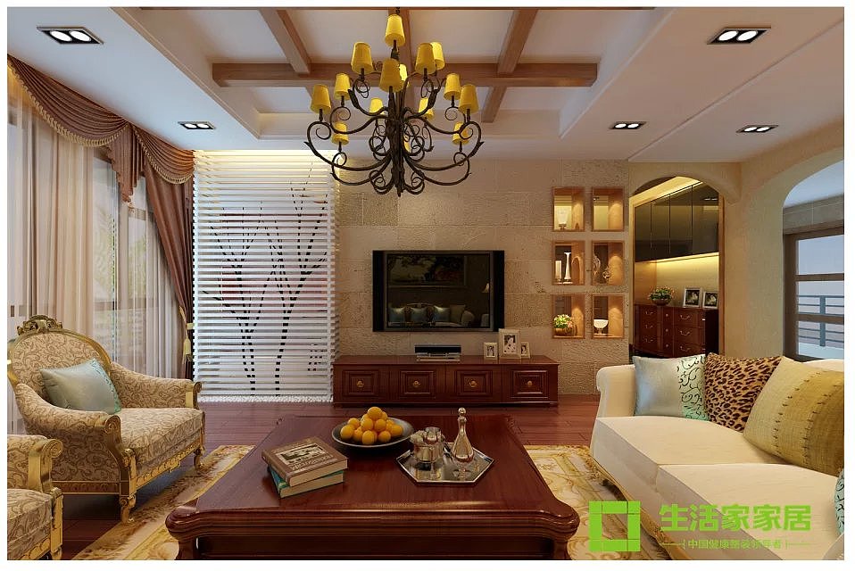 美式乡村风格摒弃了繁琐和奢华，并将不同风格中的优秀