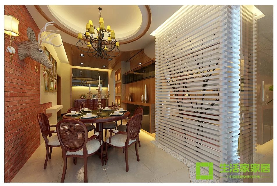 美式乡村风格摒弃了繁琐和奢华，并将不同风格中的优秀