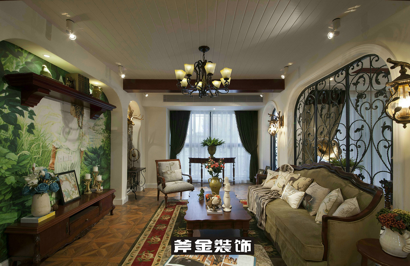 美式家居风格是欧州文明与丛林文化相结合的一种兼容并