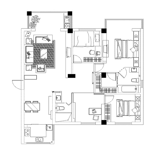 楼盘名称：东湖花园装修风格：现代港式建筑面积：12