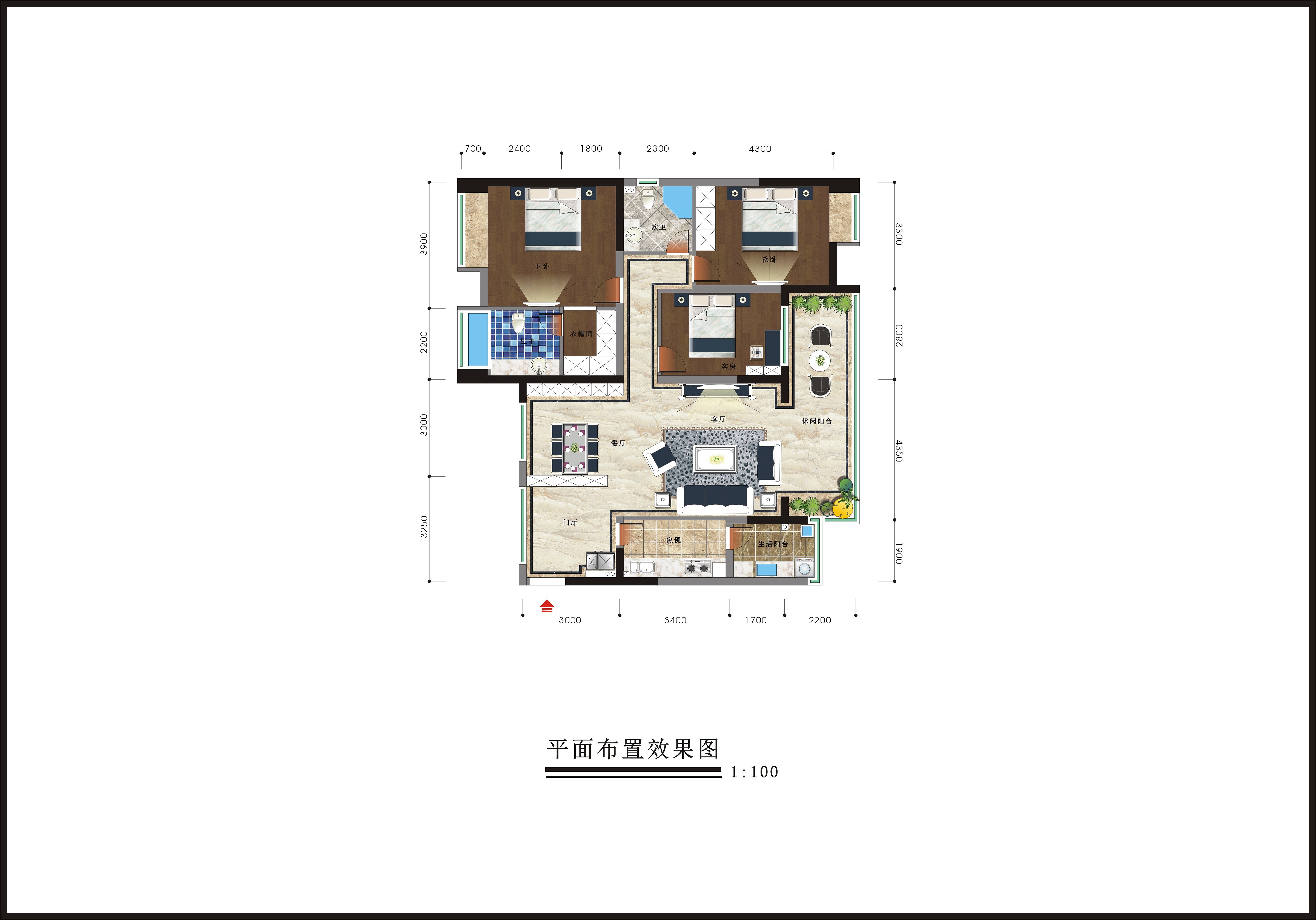 楼盘名称：优品道4期装修风格：简欧设计说明：本方案