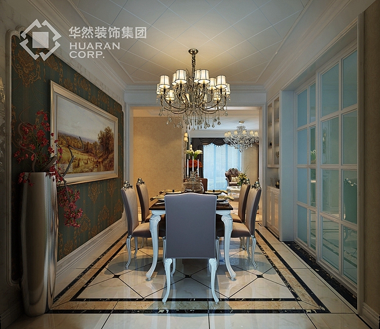 新华学府春天136平 欧式风格 华然装饰