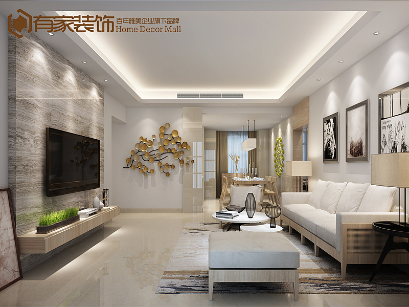 案例名称：海晟维多利亚设计师：余芳妹装修风格：现代