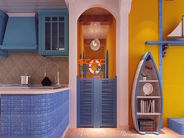 浪漫地中海风格三居室